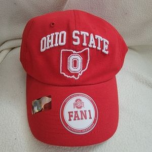 FAN1 Ohio State Baseball Ballcap Hat NCAA Adjustable Sports OSU My Town Red